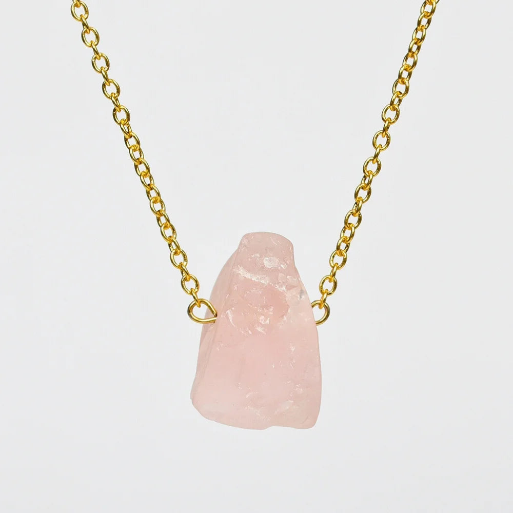 Rose quartz healing necklace clearance