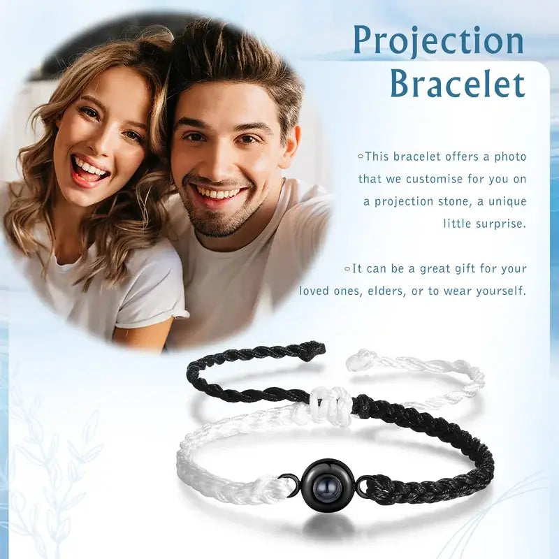 Round Photo Bracelet | Round Picture Bracelet | Round Projection Bracelet | Bracelet with Picture Inside