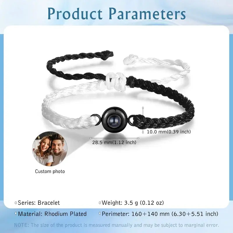 Round Photo Bracelet | Round Picture Bracelet | Round Projection Bracelet | Bracelet with Picture Inside