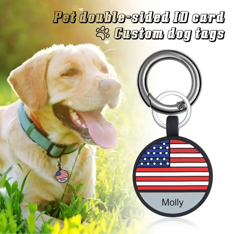 Silica Gel Flag Personalised Dog Tag