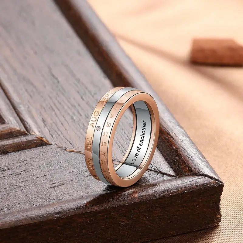 Spinner Ring Anxiety Rings Fidget Ring for Men and Women Size 8 -  Walmart.com