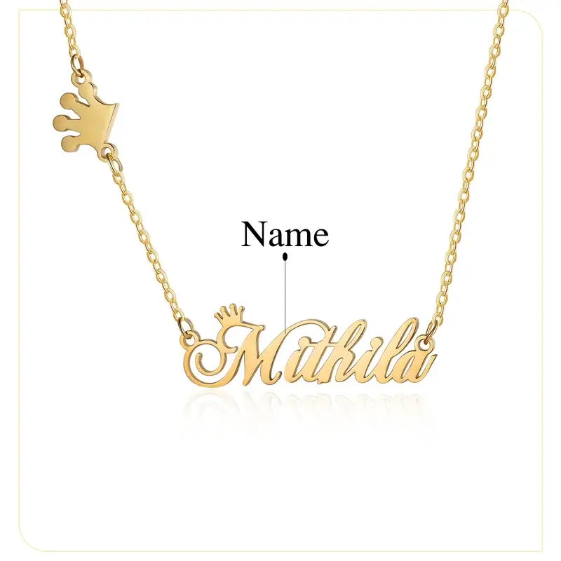 Sterling Silver Personalised Name Necklace, Name Jewellery for Her, Custom Name Necklace Gold/Silver/Rose Gold