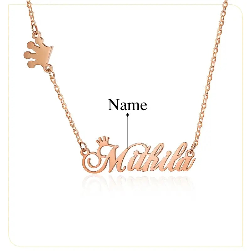 Sterling Silver Personalised Name Necklace, Name Jewellery for Her, Custom Name Necklace Gold/Silver/Rose Gold