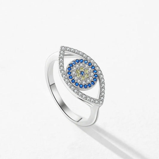 Evil Eye Ring 925 Sterling Silver - Blue Eye Ring for Her