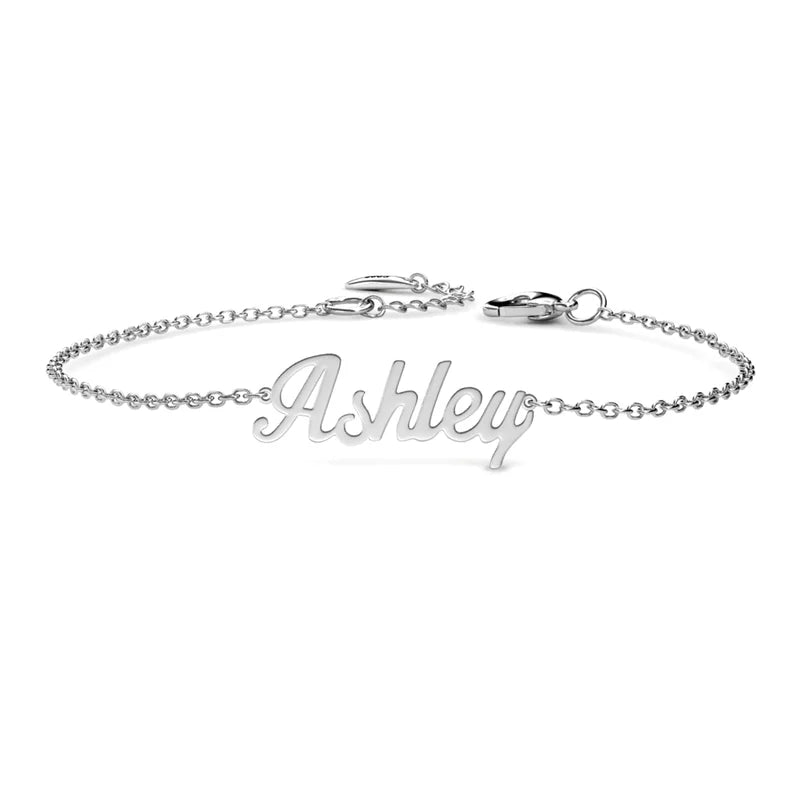 Sterling Silver Name Bracelet, Name Jewellery for Her, Custom Name Bracelet Gold/Silver/Rose Gold