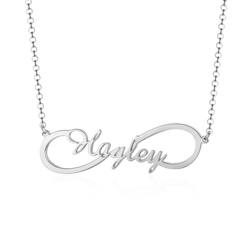 Infinity Personalised Name Necklace, Custom Infinity Name Necklace, Infinity Name Jewellery