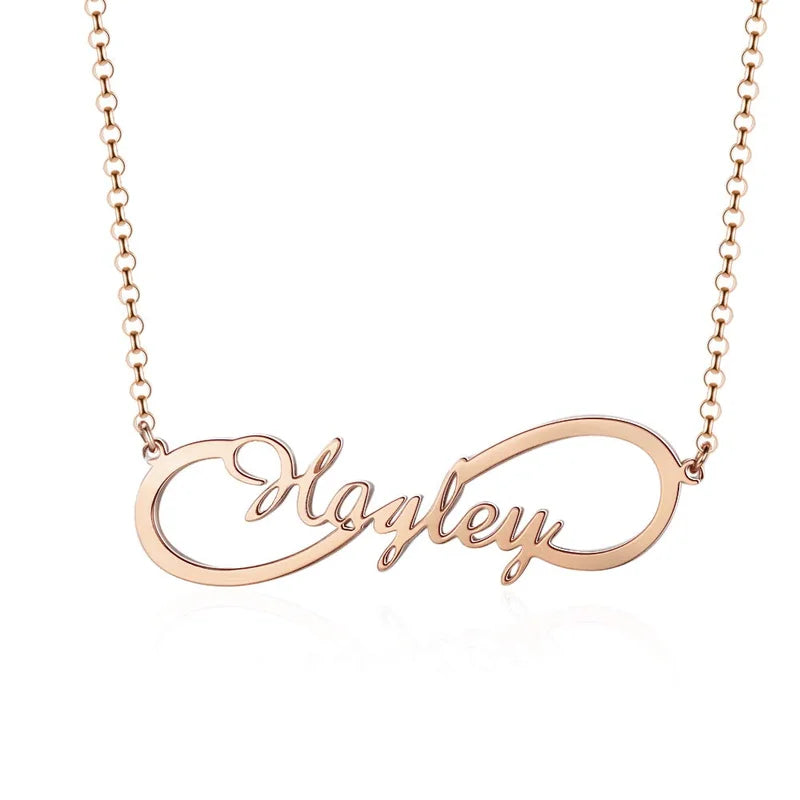 Infinity Personalised Name Necklace, Custom Infinity Name Necklace, Infinity Name Jewellery