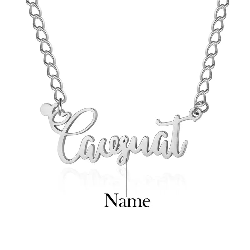 Sterling Silver Name Necklace, Name Jewellery for Her, Custom Name Necklace Gold/Silver/Rose Gold