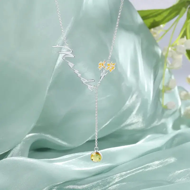 Rose pendant necklace silver - Lulu + Belle Jewellery