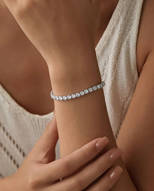 Cubic Zirconia Tennis Bracelet in 925 Sterling Silver