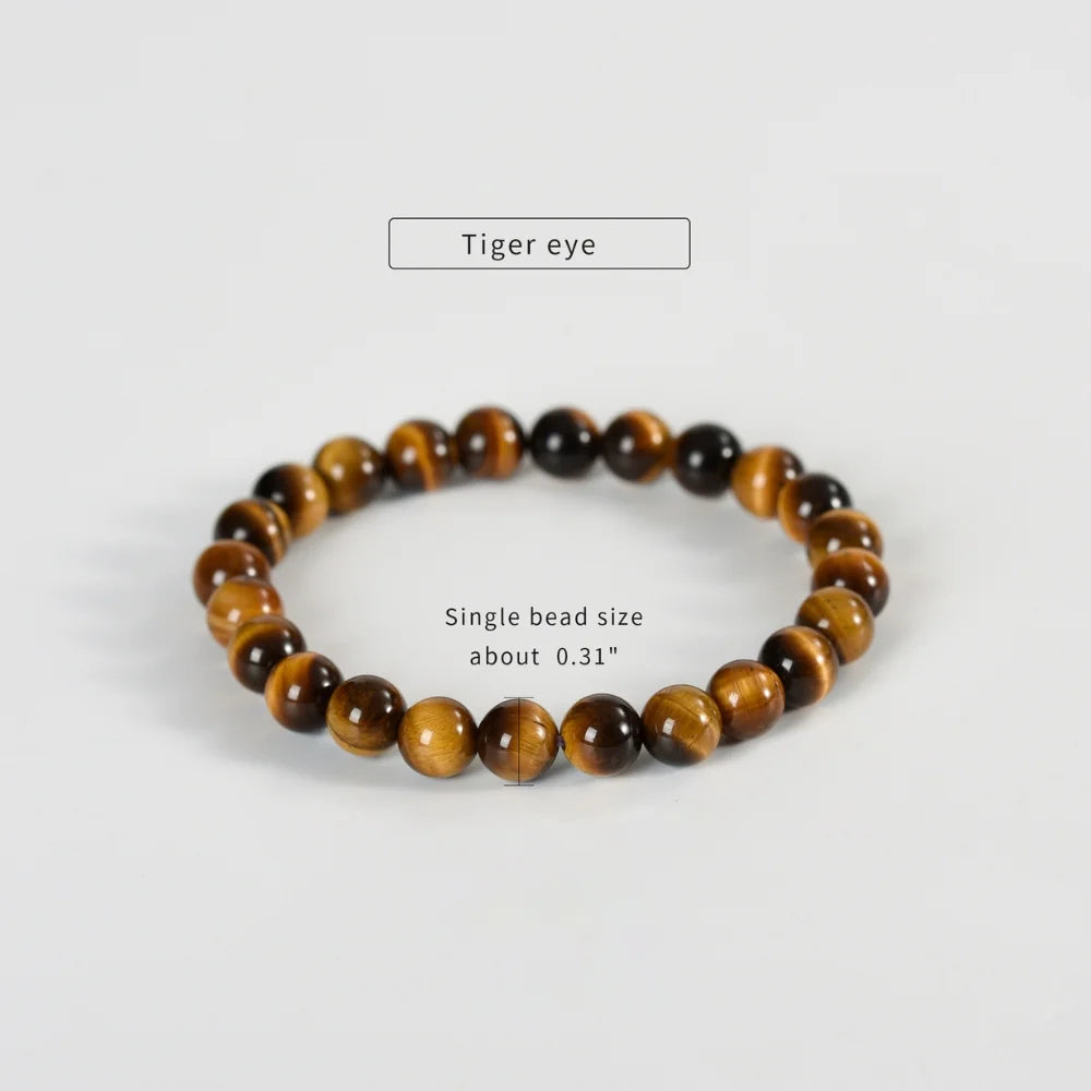 Tiger Eye Healing Crystal Bracelet 8mm - Courage & Confidence