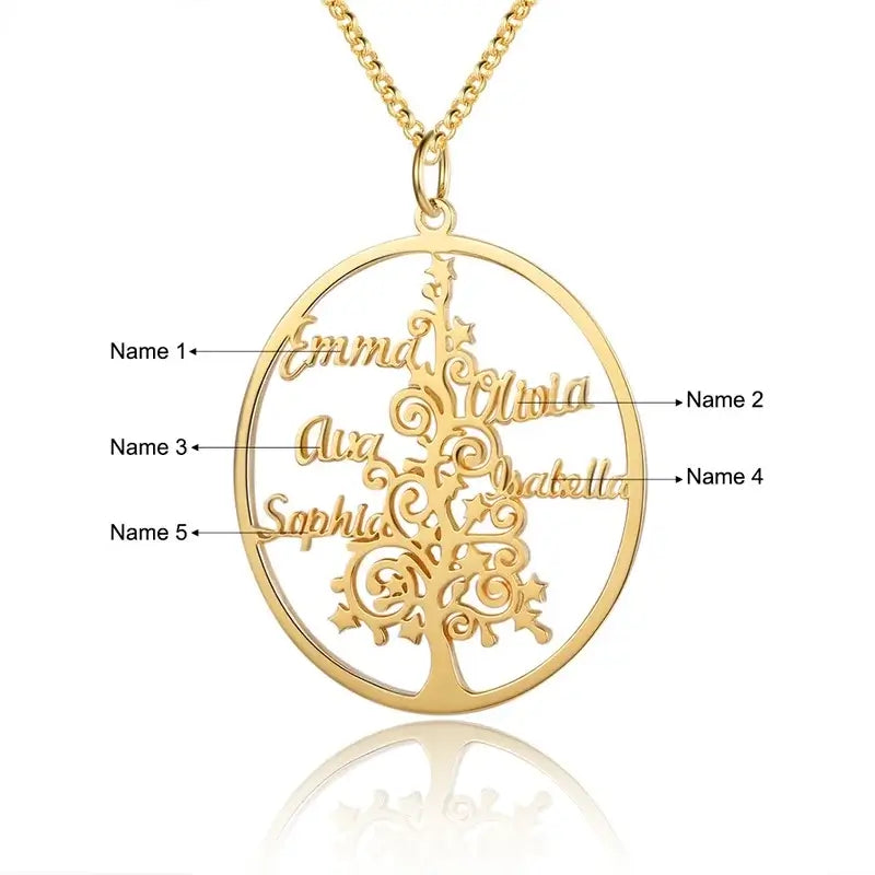 Tree of Life Necklace | Family Tree Necklace | Family Name Necklace