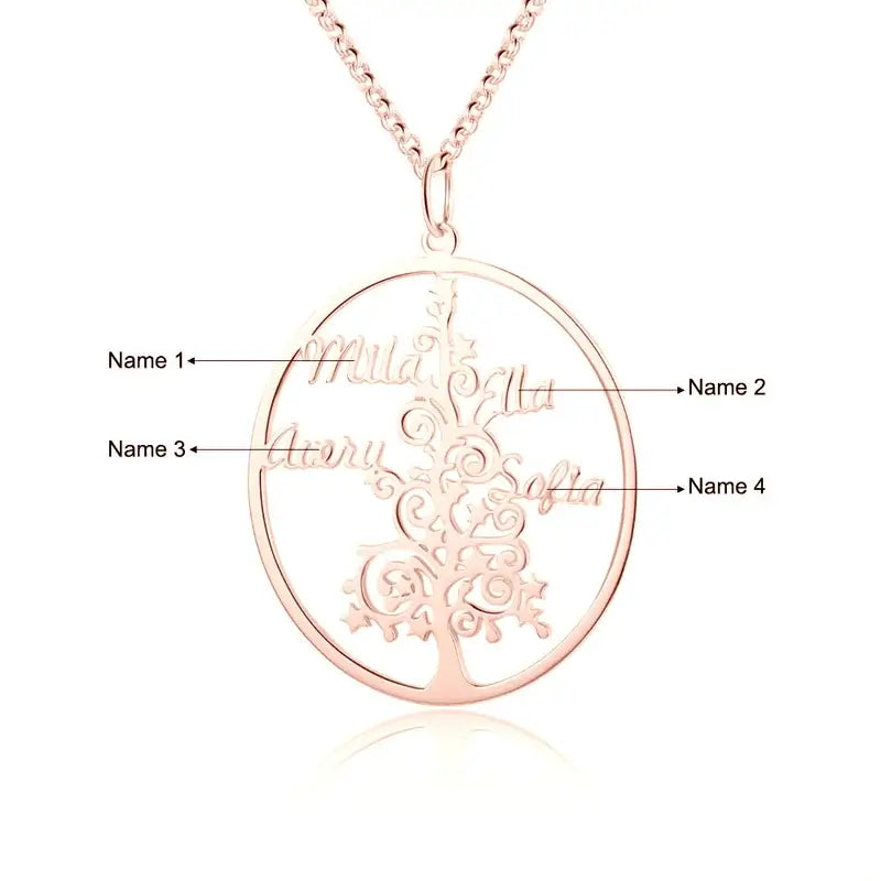 Tree of Life Necklace | Family Tree Necklace | Family Name Necklace