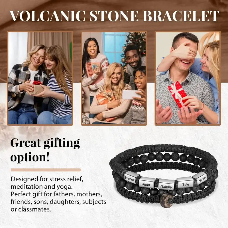 Volcanic Stone Beaded Bracelet