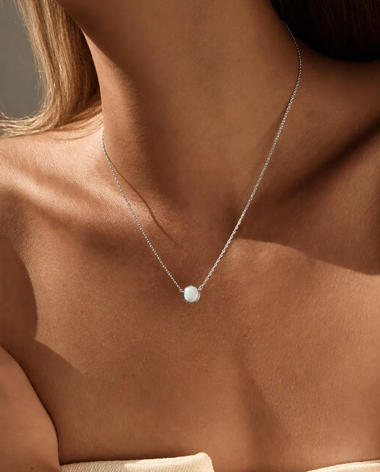 Opal Necklace in 925 Sterling Silver