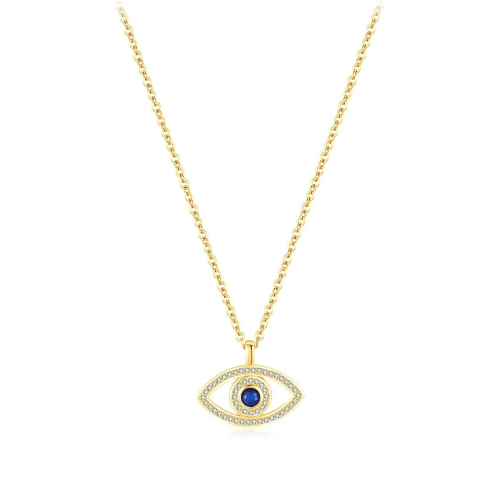Sterling Silver Evil Eye Necklace - Women's Evil Eye Pendant Necklace