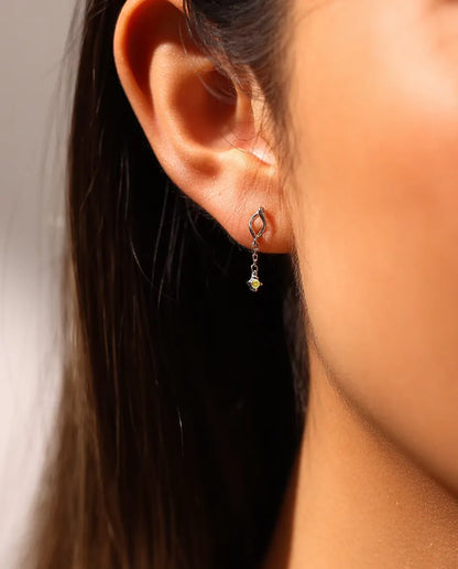 Yellow Moissanite Chain Drop Earrings
