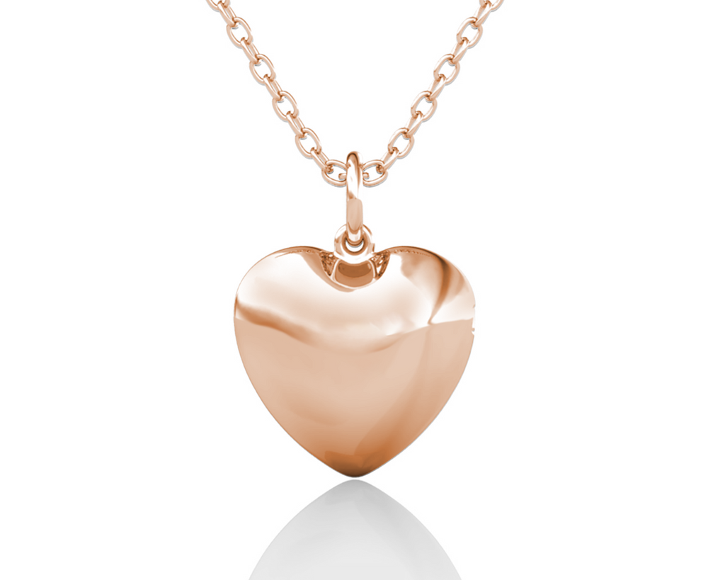 Personalised Photo Heart Locket Necklace with Picture Inside Rose Gold