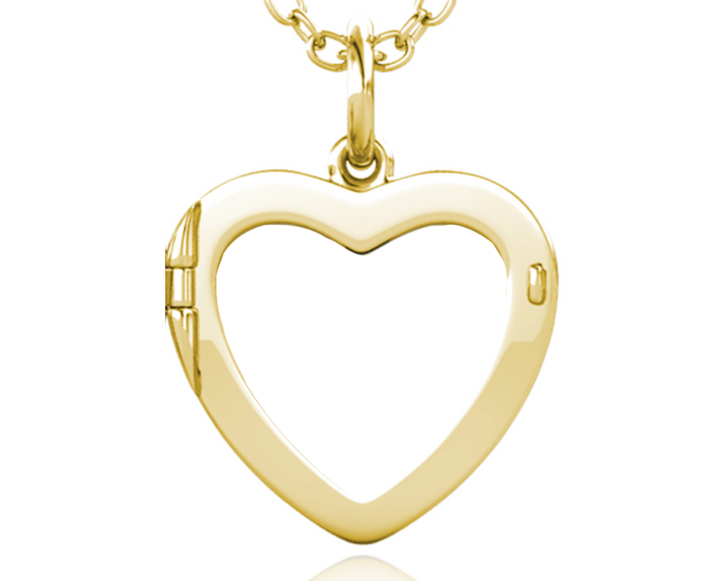 Personalised Photo Heart Locket Necklace with Picture Inside Gold