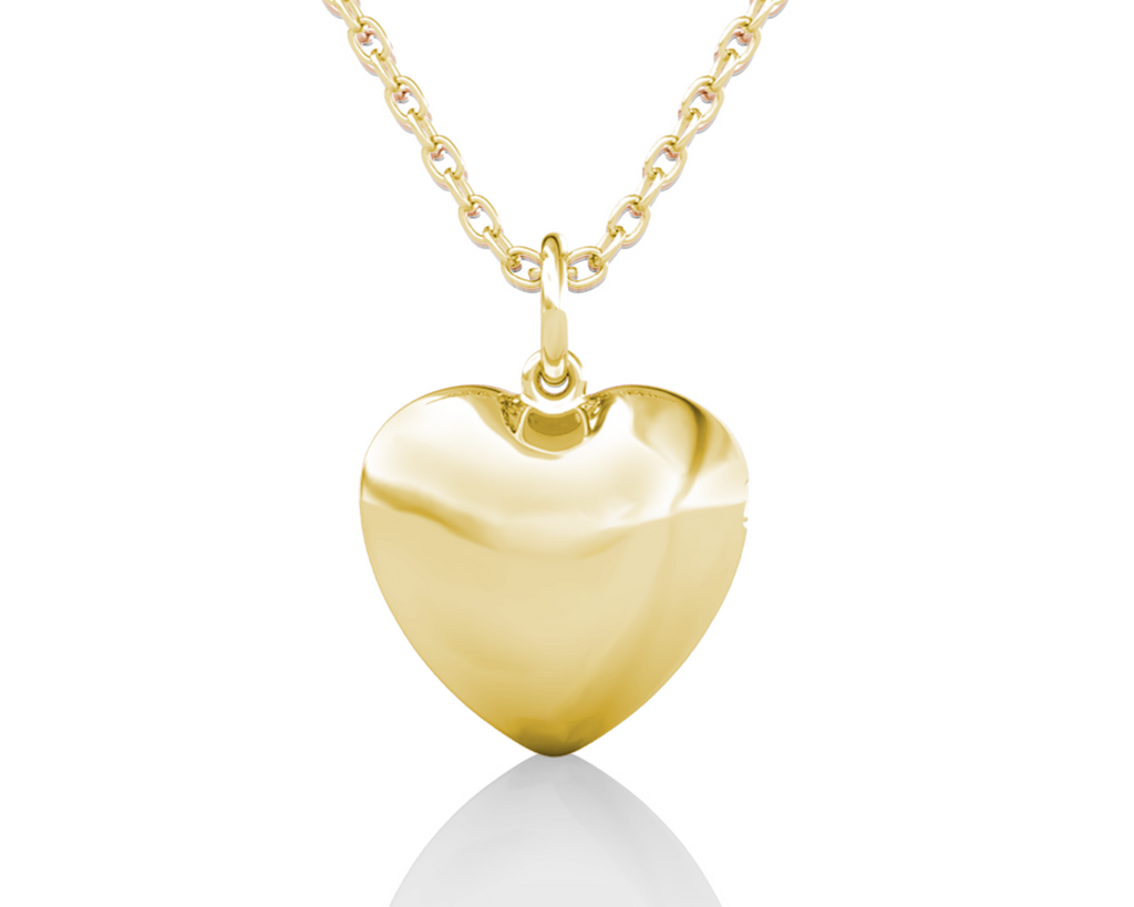 Gold Personalised Photo Heart Locket Necklace with Picture Inside