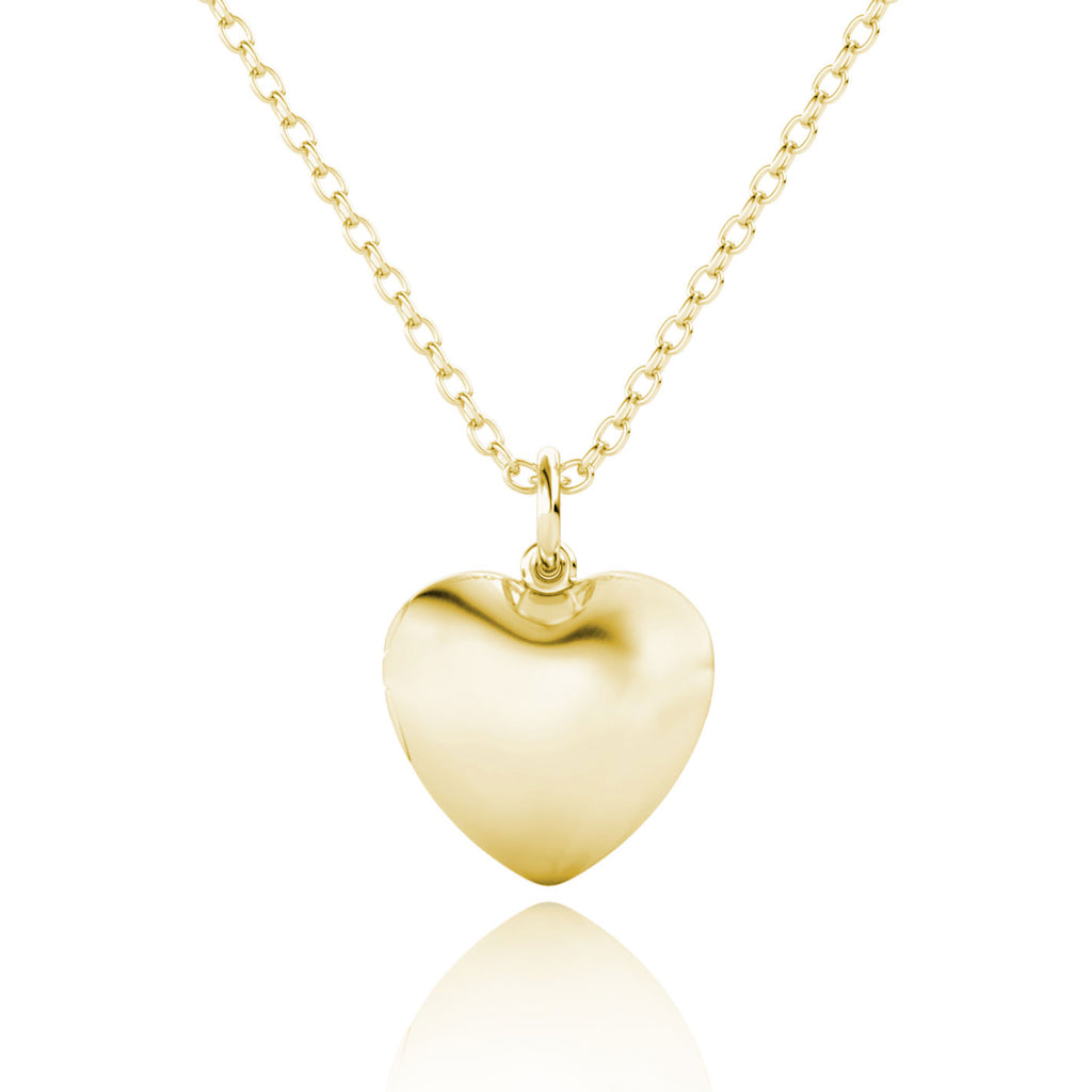 Personalised Photo Heart Locket Necklace with Picture Inside Gold