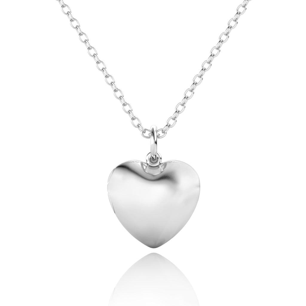 Personalised Photo Heart Locket Necklace with Picture Inside Sterling Silver