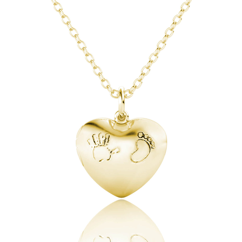 Personalised Photo Heart Locket Necklace with Picture Inside Gold