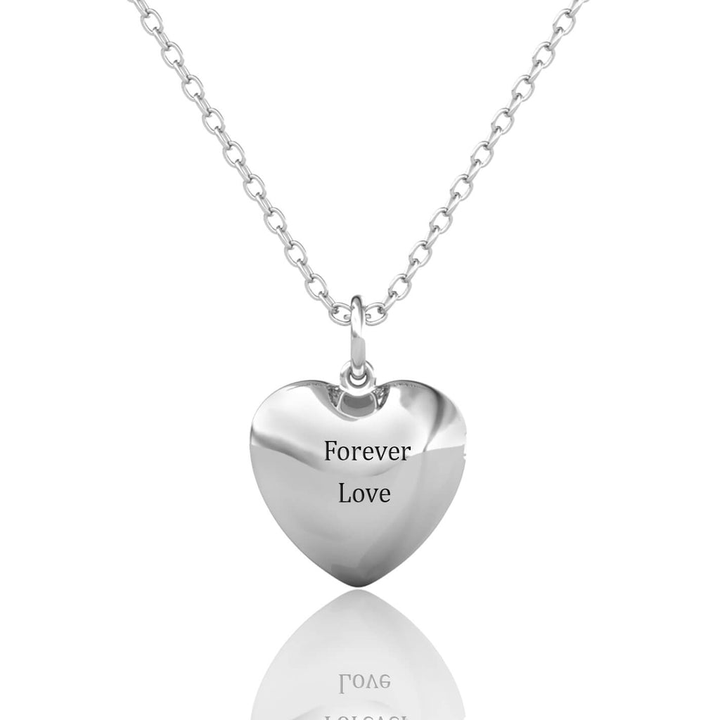 Personalised Photo Heart Locket Necklace with Picture Inside Sterling Silver