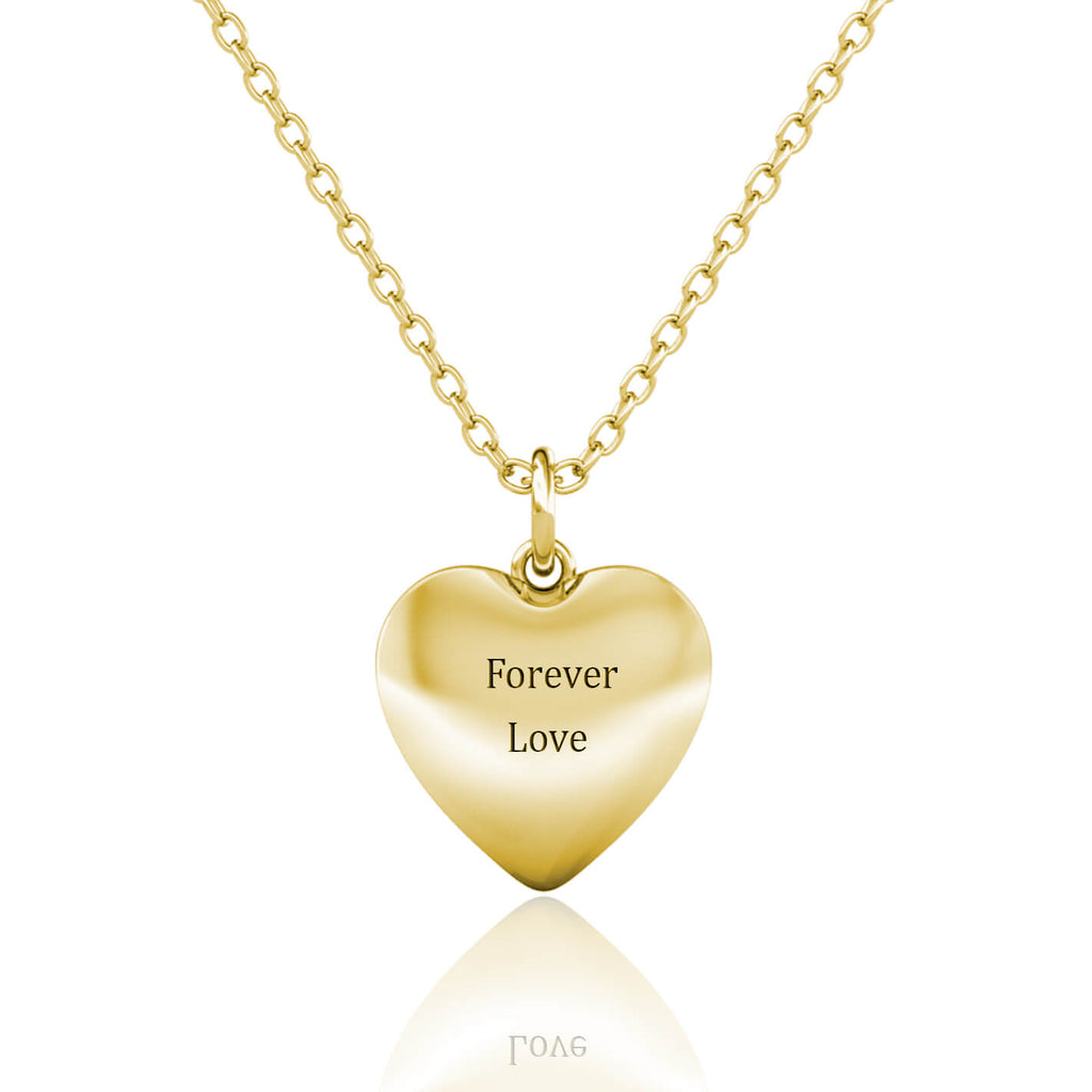 Personalised Photo Heart Locket Necklace with Picture Inside Gold