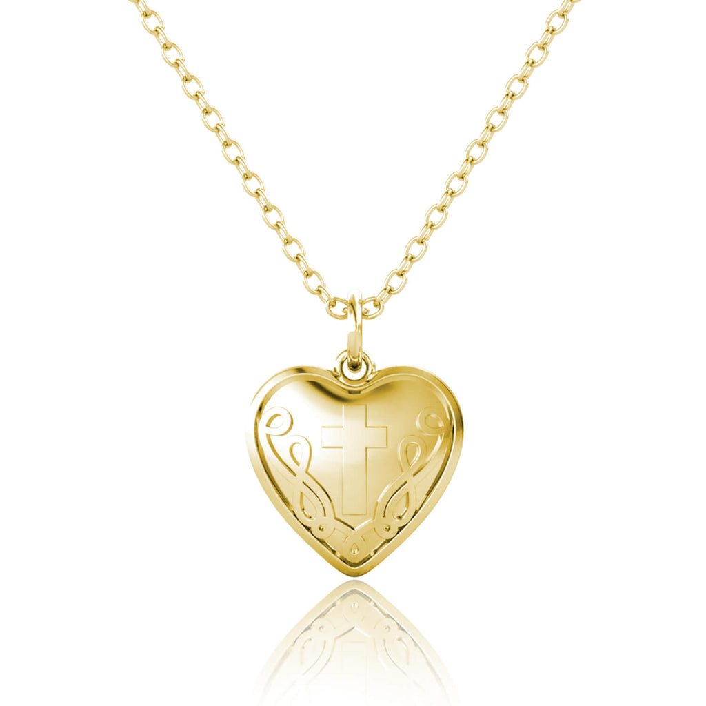 Personalised Photo Heart Locket Necklace with Picture Inside Gold