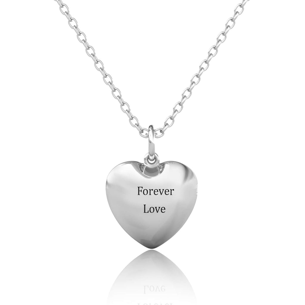 Personalised Photo Heart Locket Necklace with Picture Inside Sterling Silver